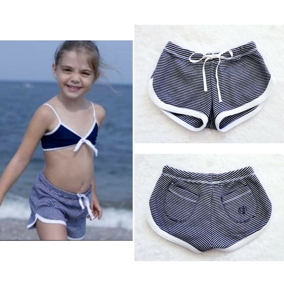 GIRL'S BABY CZ by CAROLINA ZAPF "SOFT PIMA COTTON" BOUTIQUE STRIPED SHORTS 3-6M - Picture 1 of 8